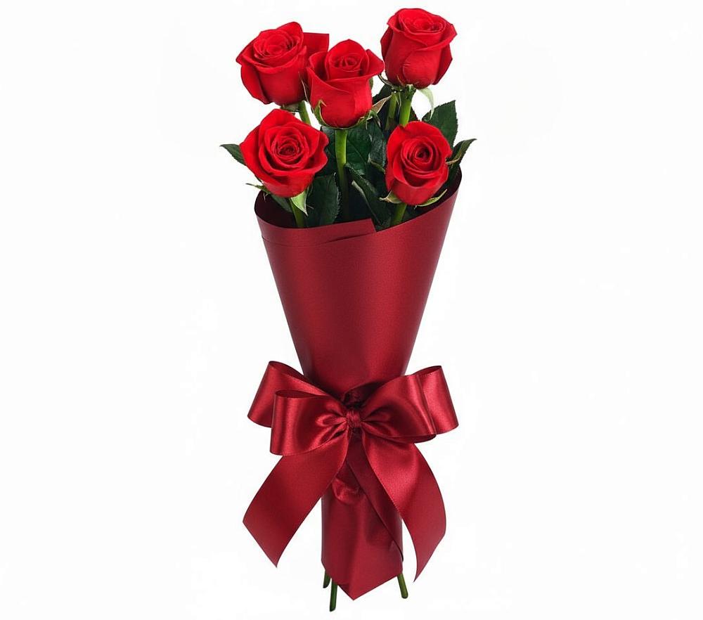 Букет 5 Красных роз Эдлесс Лав в Морозовске