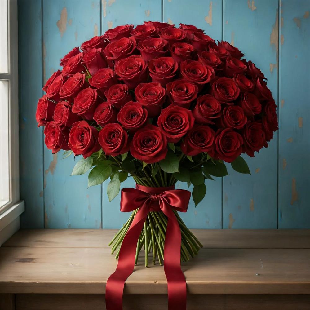 Букет Красные розы Блэк Меджик в Морозовске