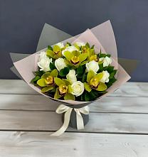 Букет цветов из:  Орхидеи и Розы в Морозовске