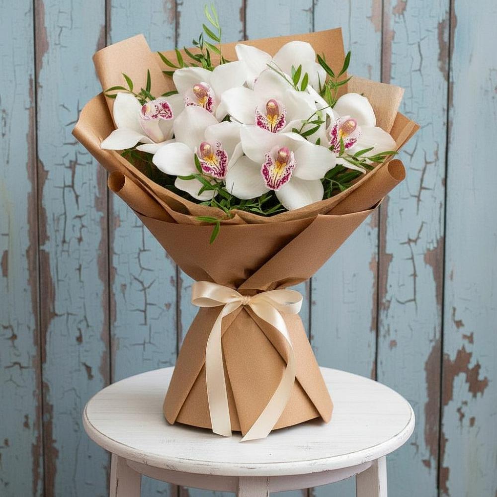 Букет цветов из: Орхидеи и Розы в Морозовске