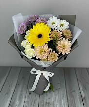 Букет цветов из:  Розы, Герберы и Хризантемы в Морозовске