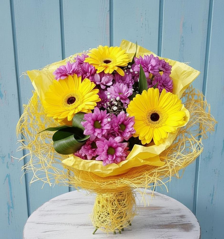 Букет цветов из: Хризантемы и Герберы в Морозовске