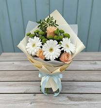 Букет цветов из:  Герберы, Розы и Хризантемы в Морозовске