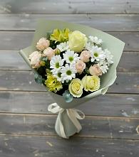 Букет цветов из:  Альстромерии, Розы и Хризантемы #REPLACE_PRED# Морозовске