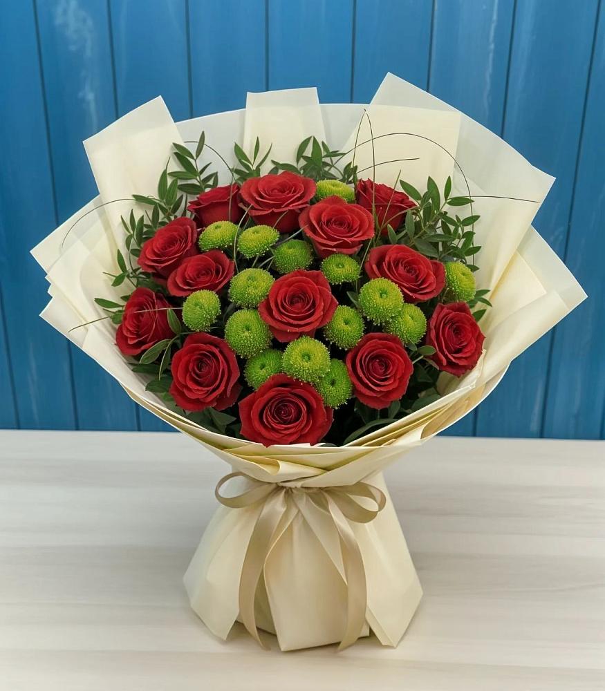 Букет цветов из: Розы и Хризантемы в Морозовске