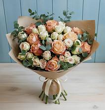 Букет цветов из:  Альстромерии и Розы в Морозовске